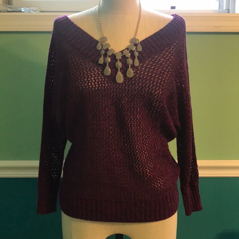 3/4 sleeve knit sweater
